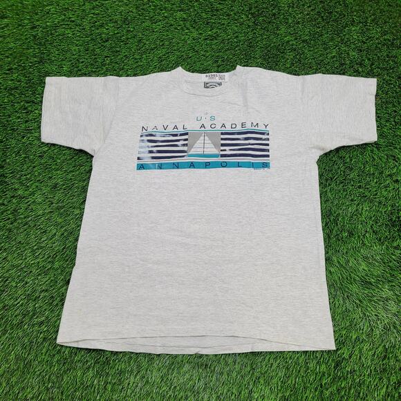 Vintage 1990 US Naval Academy Shirt Large 22x27 Annapolis - Picture 1 of 16